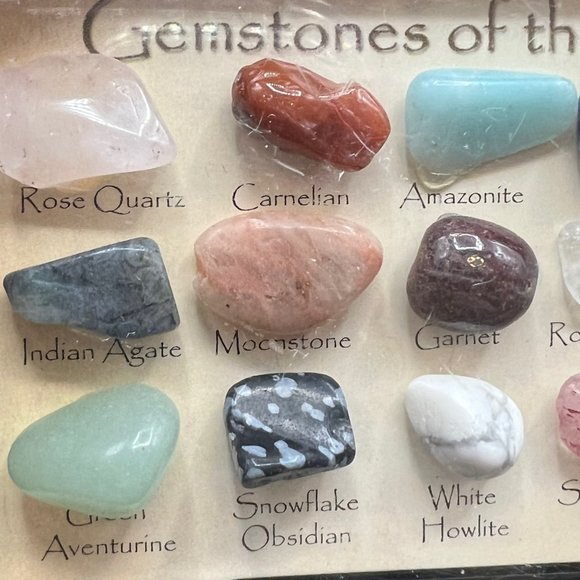 Gemstones From The Worlds Continents Rock Stone Collection Polished Box Set 15 P - Picture 3 of 7